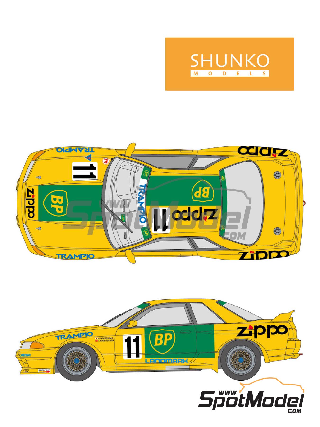 Nissan Skyline GT-R Group A Object T Team sponsored by BP Zippo - Japan  Touring Car Championship (JTCC) 1993. Marking / livery in 1/24 scale  manufactu